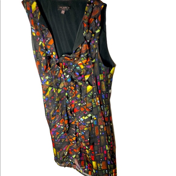 Ted Baker London Sleeveless Multicolor Dress 8 - Picture 8 of 15